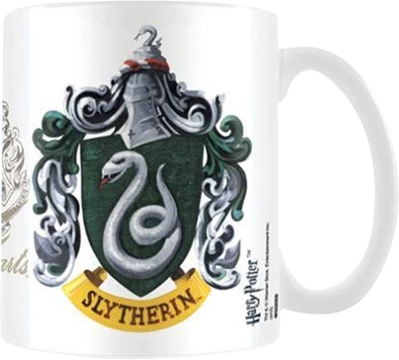 Harry Potter Slytherin and Hogwarts Crest Ceramic Mug in Presentation Box - Official Merchandise