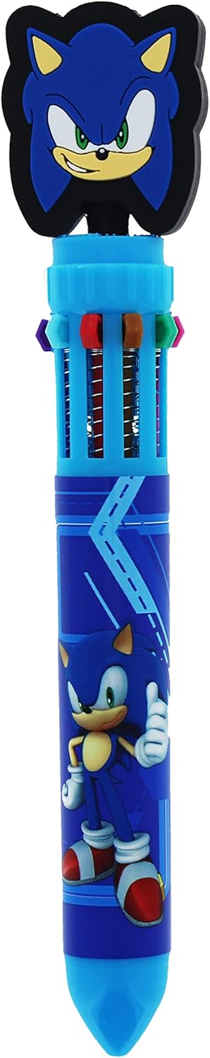 Sonic Multi Colour Pen | Sonic the Hedgehog | 10 in 1 Retractable Ballpoint Pen