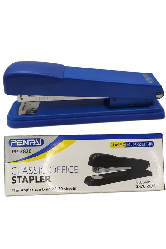 Classic Office Stapler, 25-30 Sheet Capacity, Blue, Compatible with 24/6 26/6 Staples