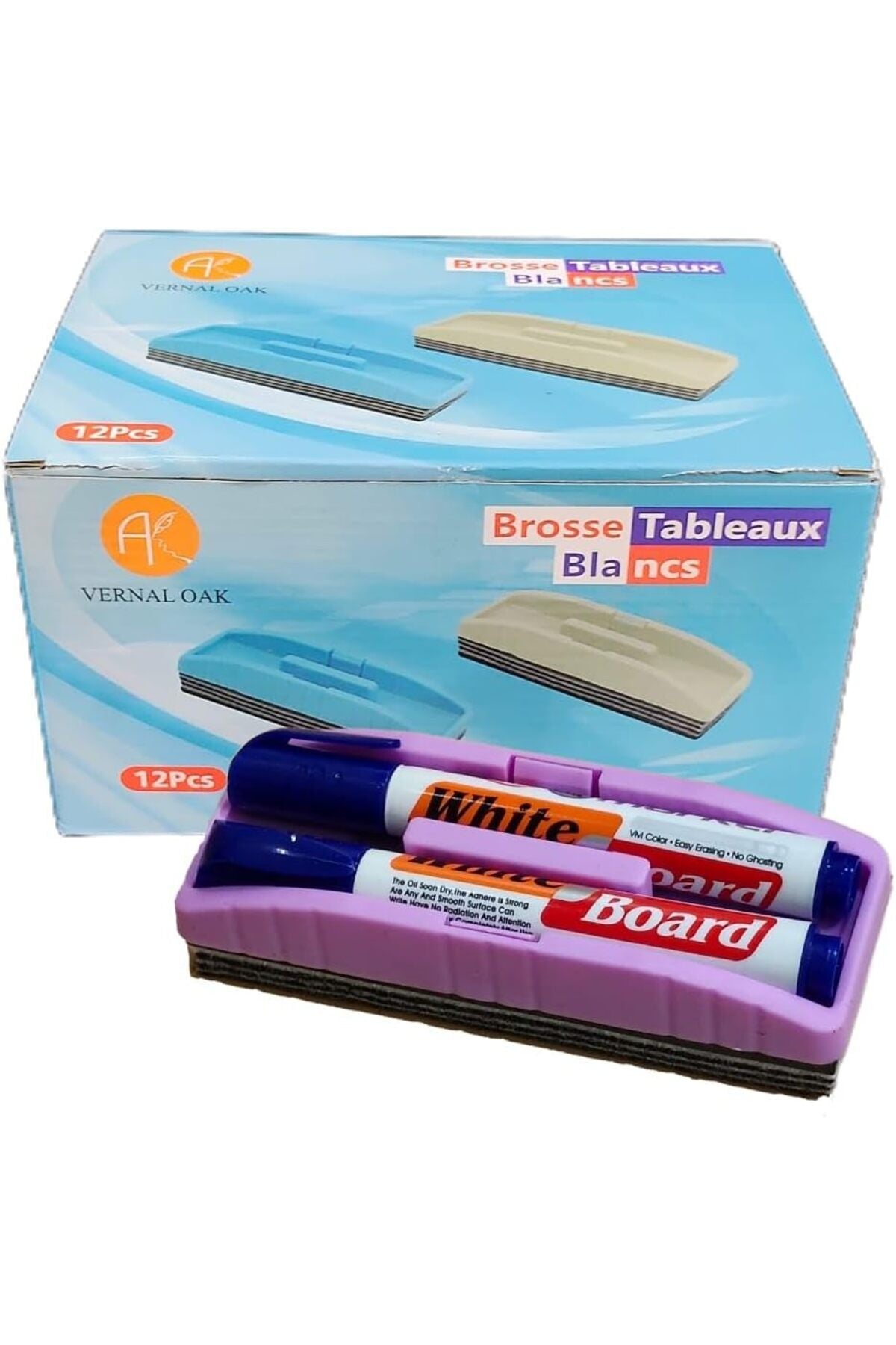 Double Marker Magnetic Whiteboard Duster for Erasing Black Boards and Whiteboard(Set of 12 Pcs.)