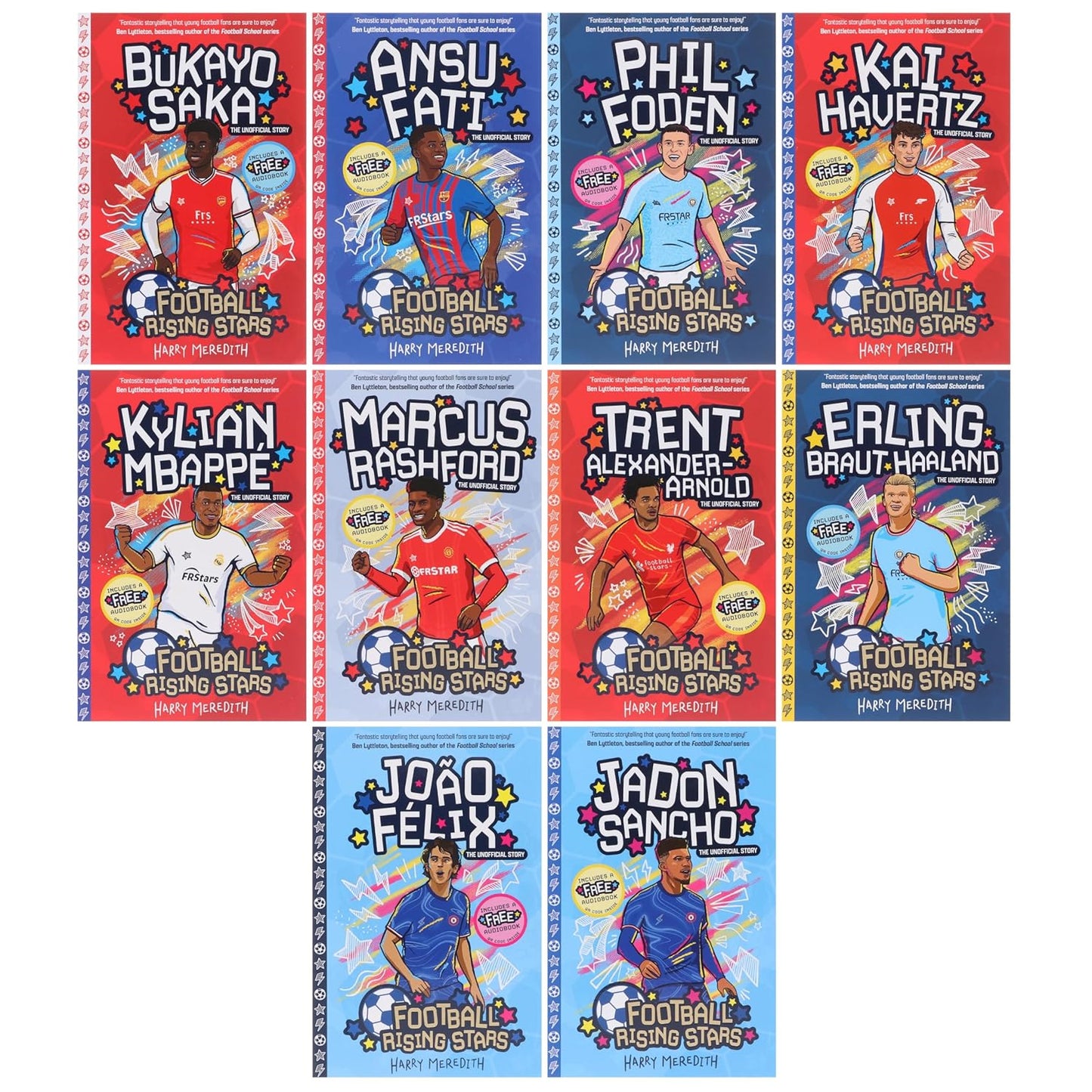 Football Rising Stars: 10 Book Box Set Paperback
