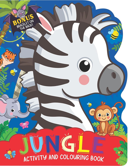 Jungle Activity And Colouring Book- Die Cut...